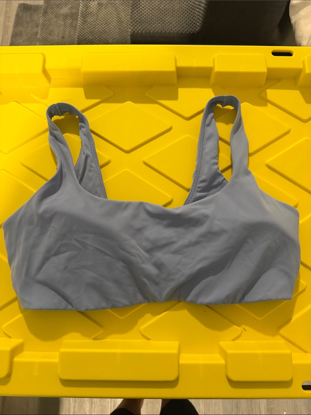 Wireless Light Blue Scoop Sports Bra for Women